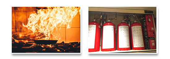 厨房火災と消火設備